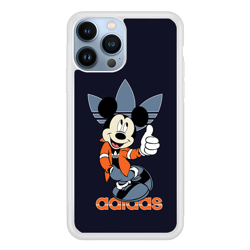Adidas Navy Mickey iPhone 15 Pro Max Case