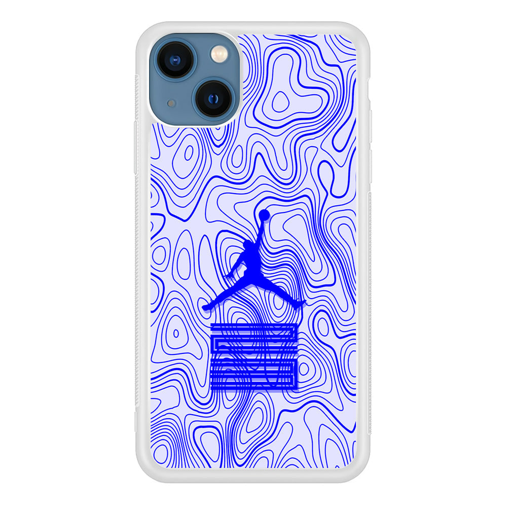 Air Jordan Bluish Topographical iPhone 15 Case