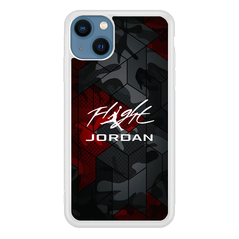 Air Jordan Camo Grey Pattern iPhone 15 Plus Case