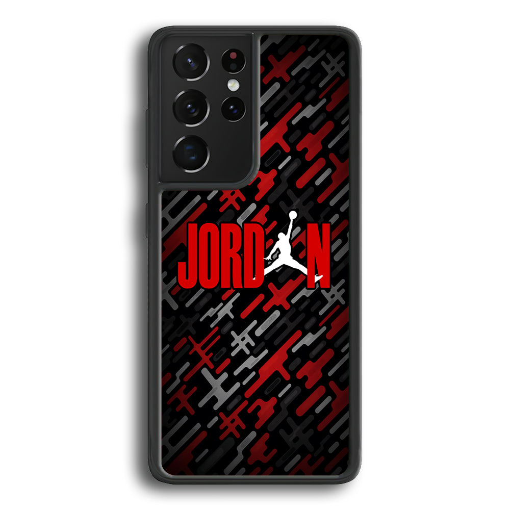 Air Jordan Red Shape Abstract Samsung Galaxy S24 Ultra Case - Ezzystore