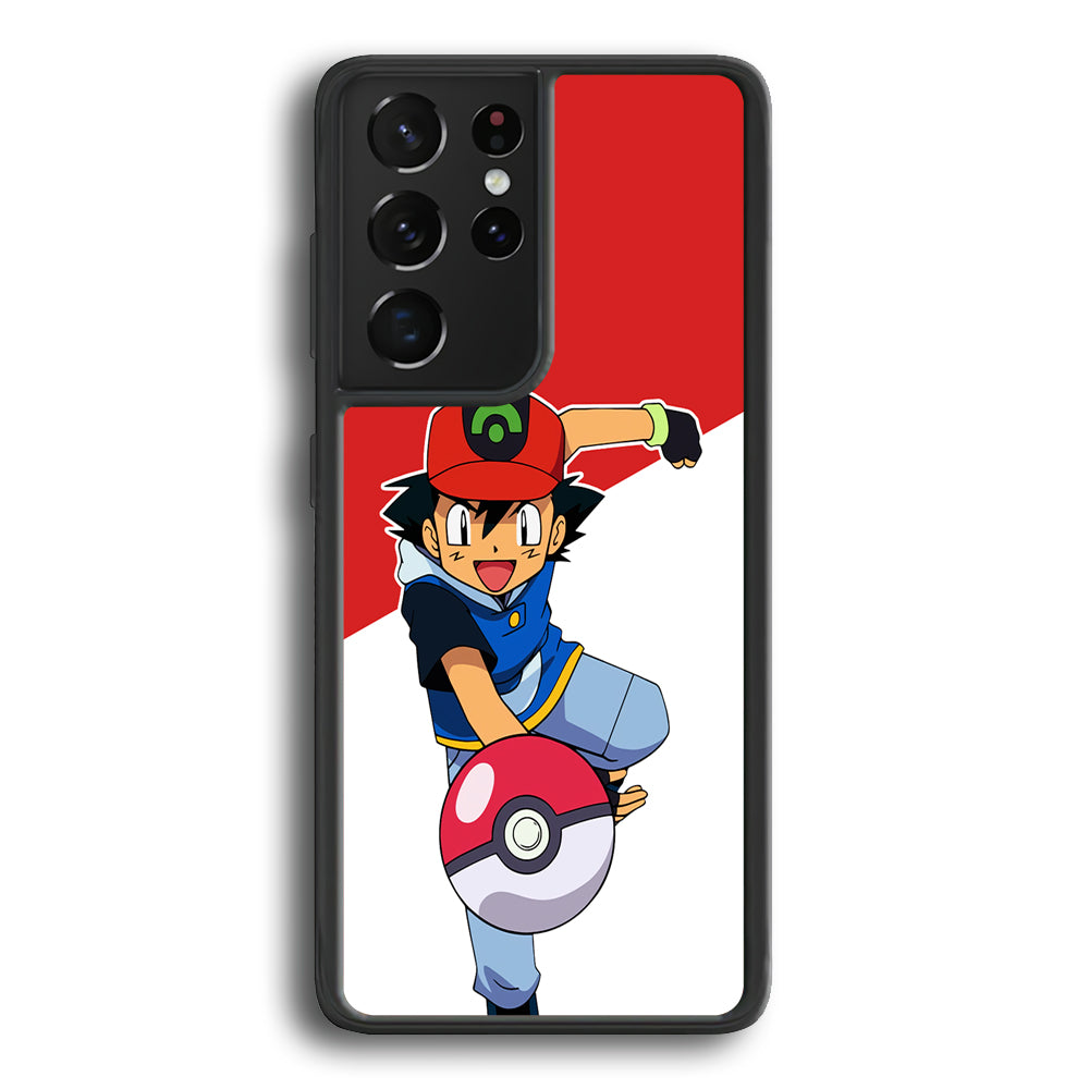 Ash Ketchum Pokeball Samsung Galaxy S24 Ultra Case - Ezzystore