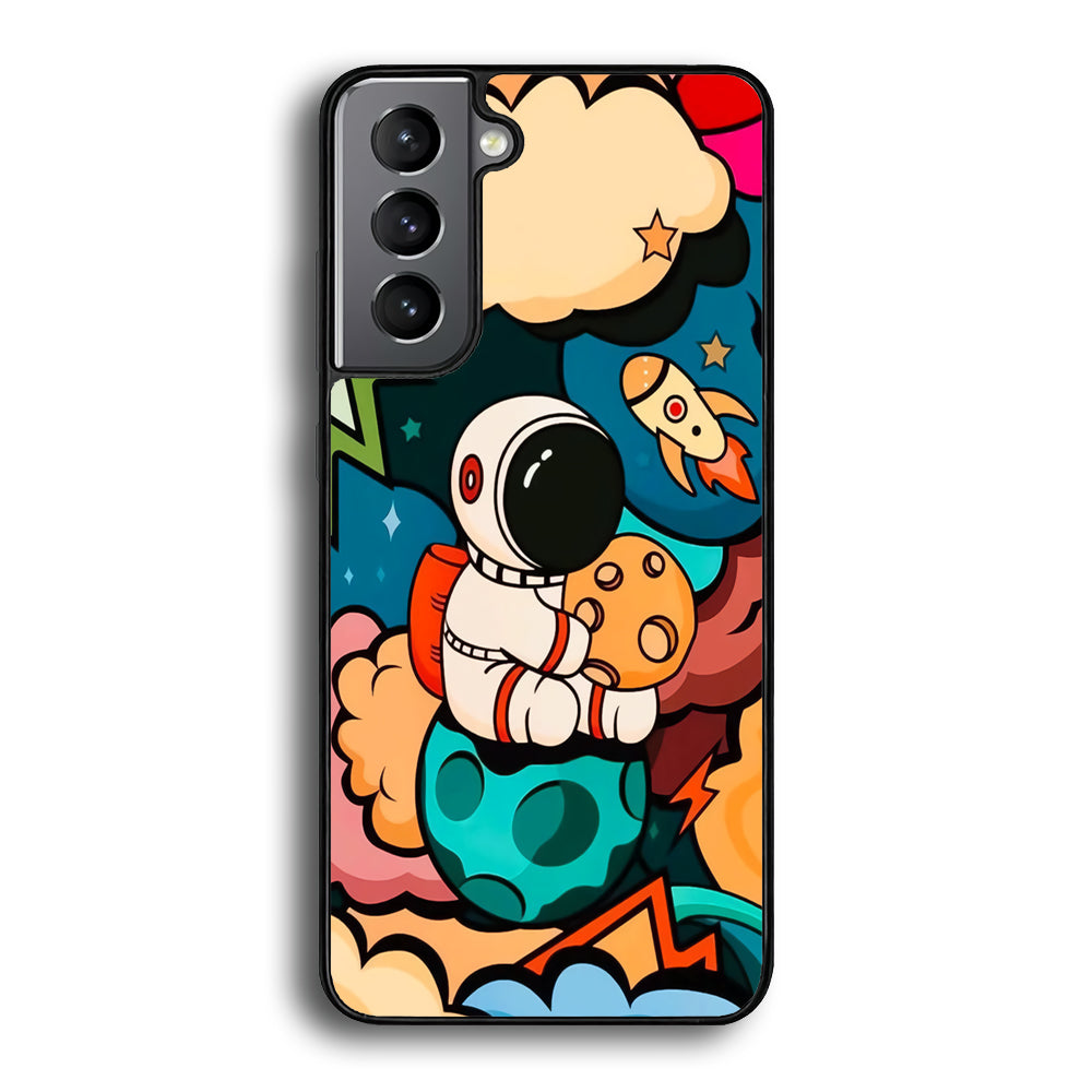 Astronaut Cute Art Samsung Galaxy S24 Plus Case - Ezzystore