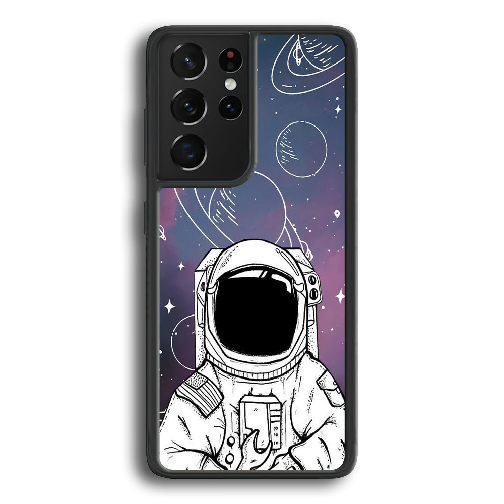 Astronaut White Space Samsung Galaxy S23 Ultra Case - Ezzystore