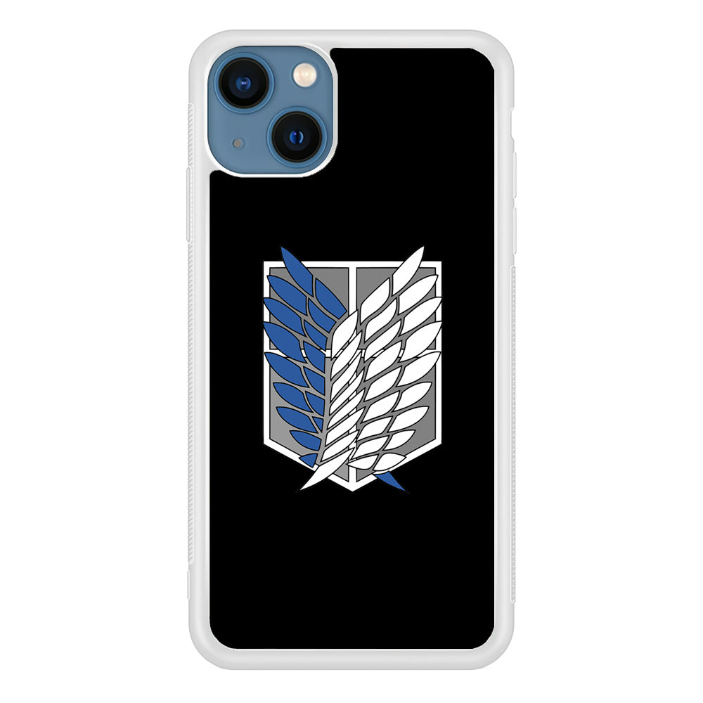 Attack on Titan Scouting Legion Black Simple iPhone 15 Case