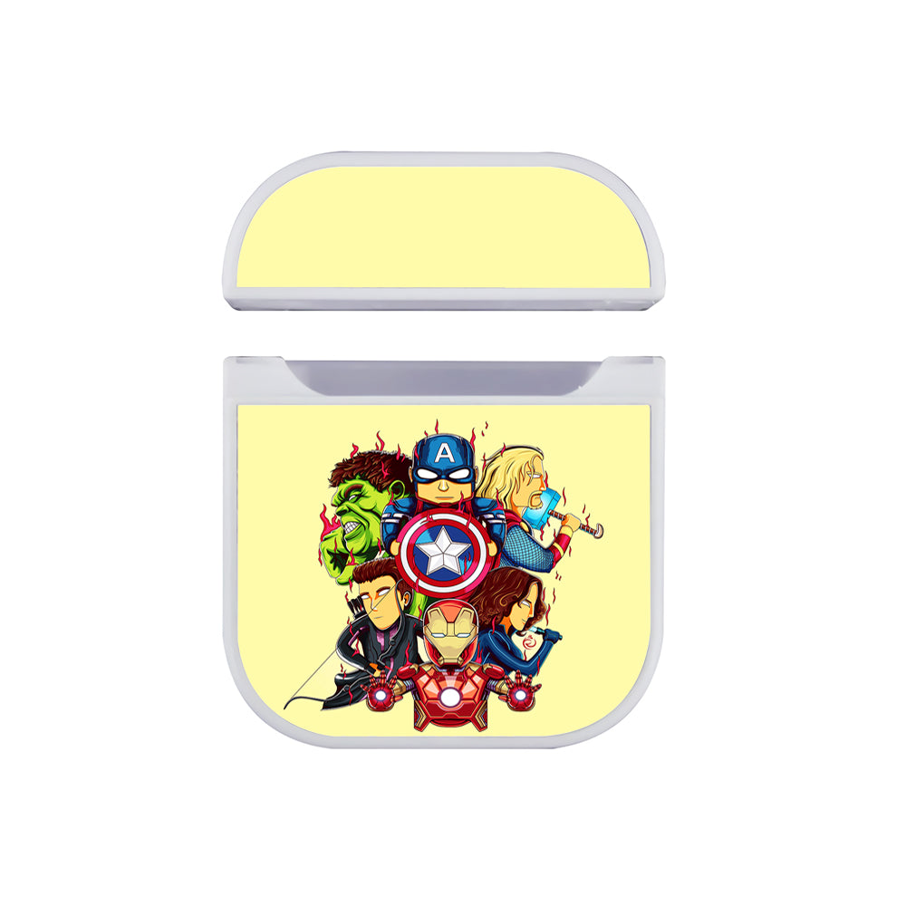 Avengers Squad Cartoon Hard Plastic Case Cover For Apple Airpods