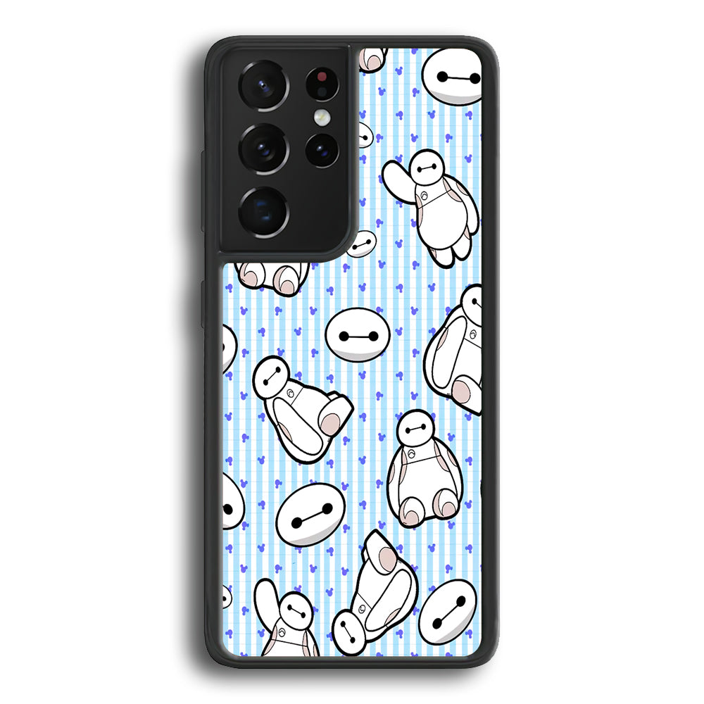 Big Hero 6 Baymax Stripe And Love Samsung Galaxy S21 Ultra Case - Ezzystore