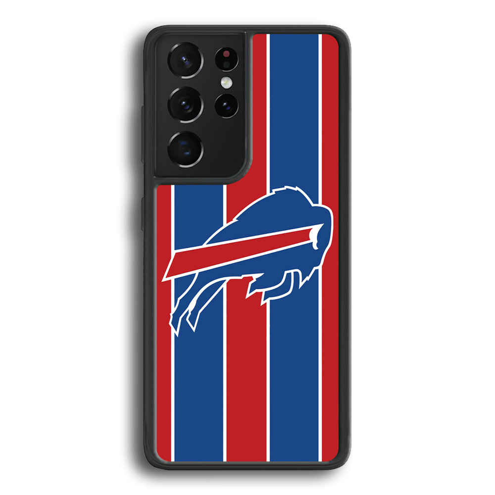 Buffalo Bills Stripe And Logo Samsung Galaxy S23 Ultra Case - Ezzystore