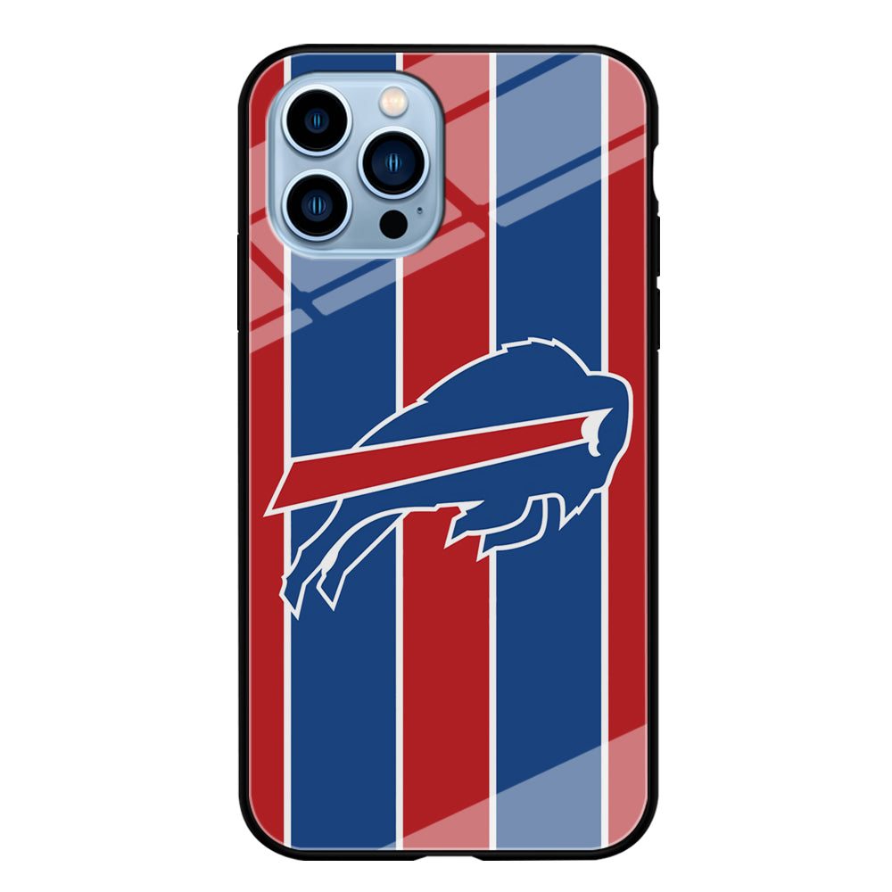 Buffalo Bills Stripe And Logo iPhone 14 Pro Max Case