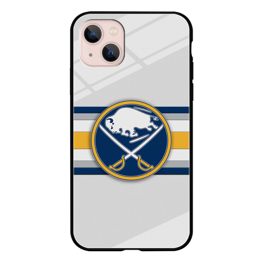 Buffalo Sabres Stripe Logo iPhone 15 Plus Case