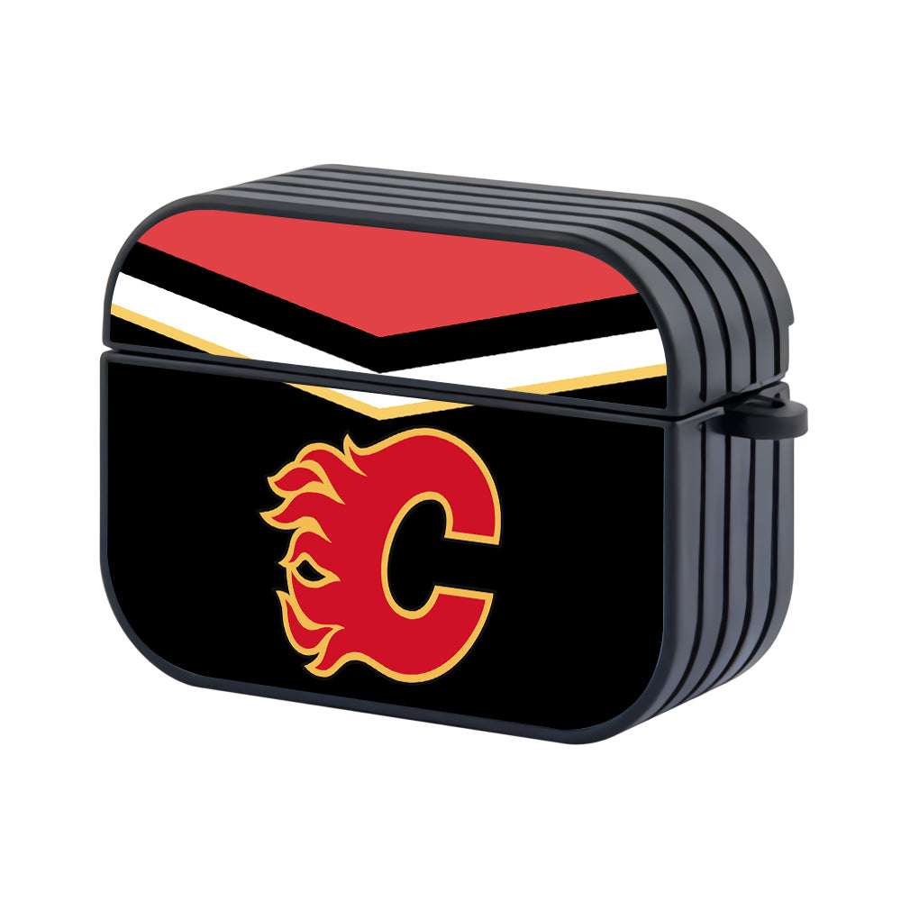 Calgary Flames Pattern of Costume Hard Plastic Case Cover For Apple Airpods Pro - Ezzystore