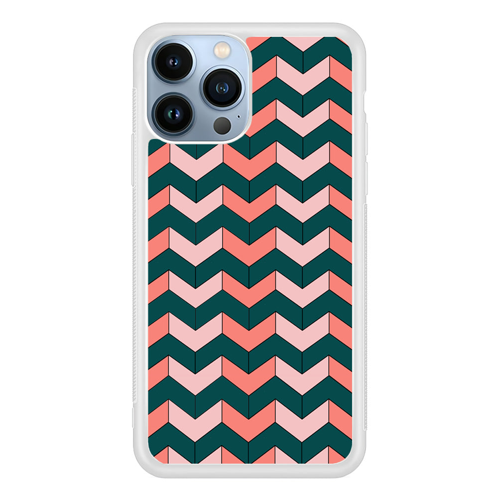 Chevron Arrow Soft And Green Colours iPhone 14 Pro Max Case
