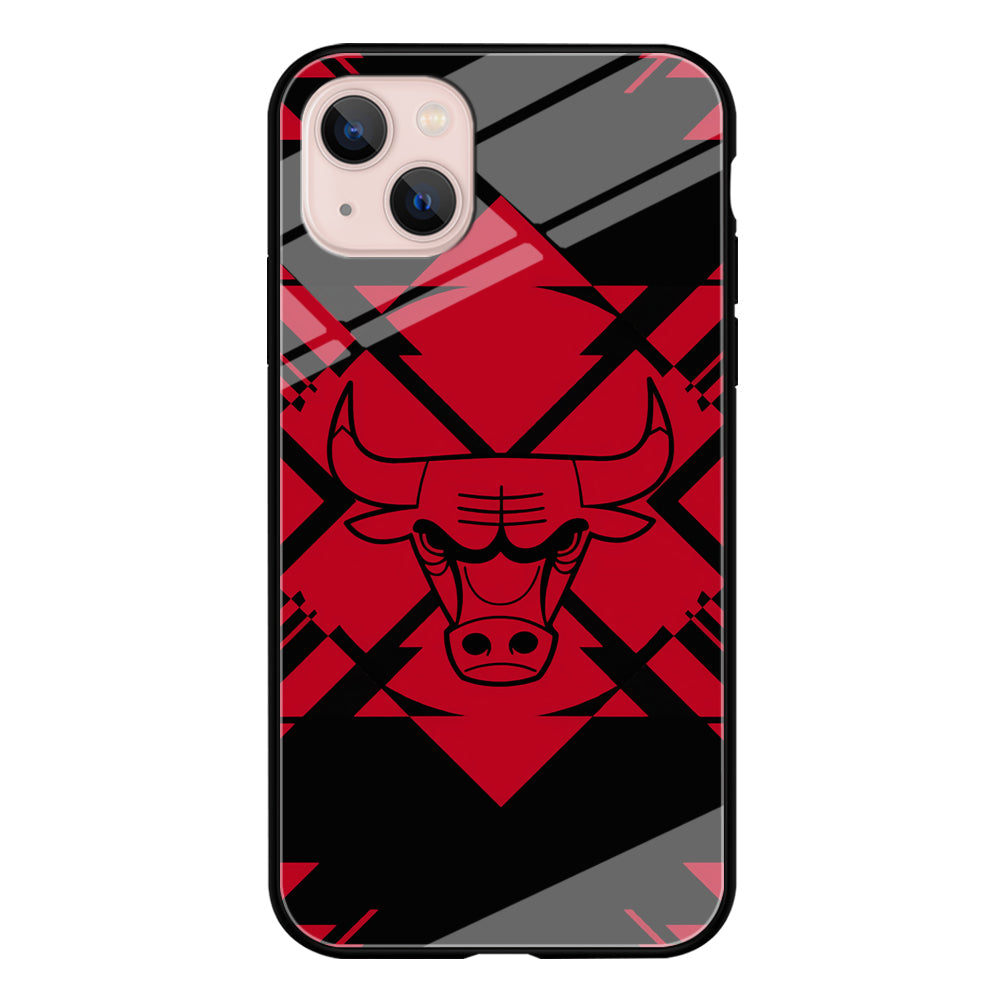 Chicago Bulls Aesthetic Shapes iPhone 14 Plus Case