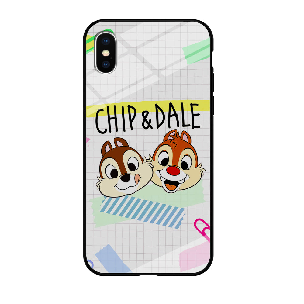 Chip And Dale Paper Clip Aesthetic iPhone XS Case