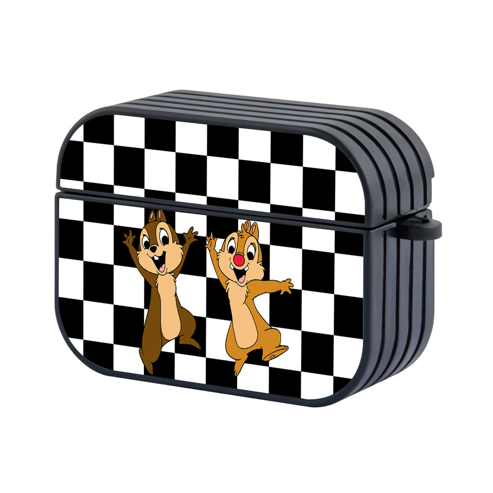 Chips And Dale Square Black And White Hard Plastic Case Cover For Apple Airpods Pro - Ezzystore