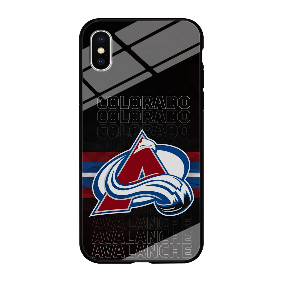 Colorado Avalanche Word Of Team iPhone X Case