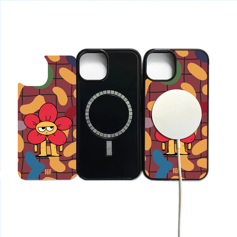 Cute Desert Plants The Sullen Red Flower Magsafe iPhone Case