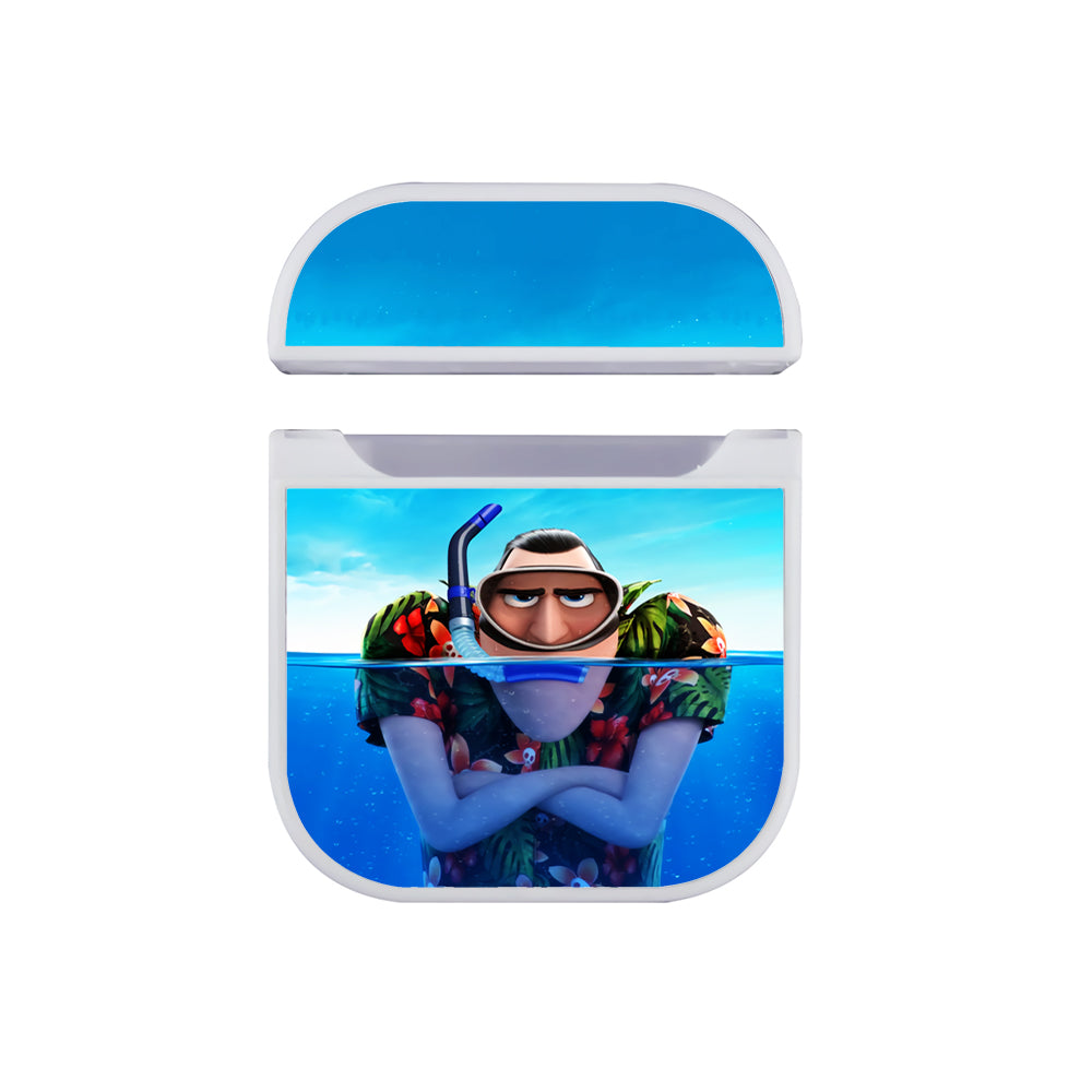 Dracula Hotel Transylvania Snorkeling Hard Plastic Case Cover For Apple Airpods