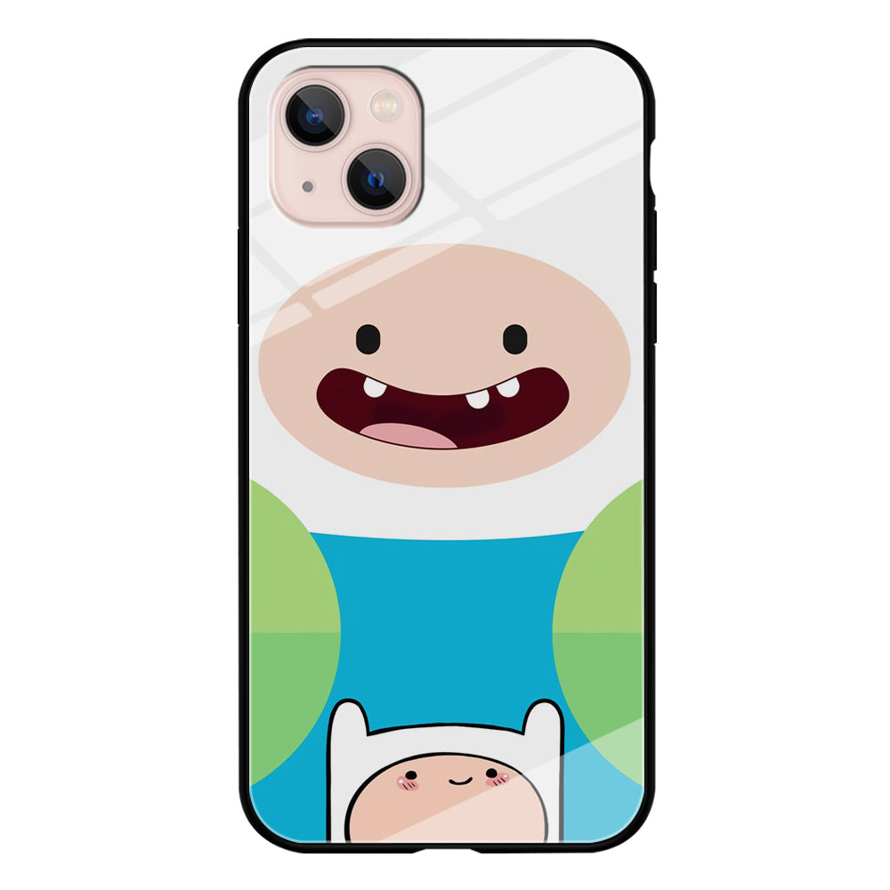 Fin Adventure Time Smiling Face iPhone 14 Plus Case
