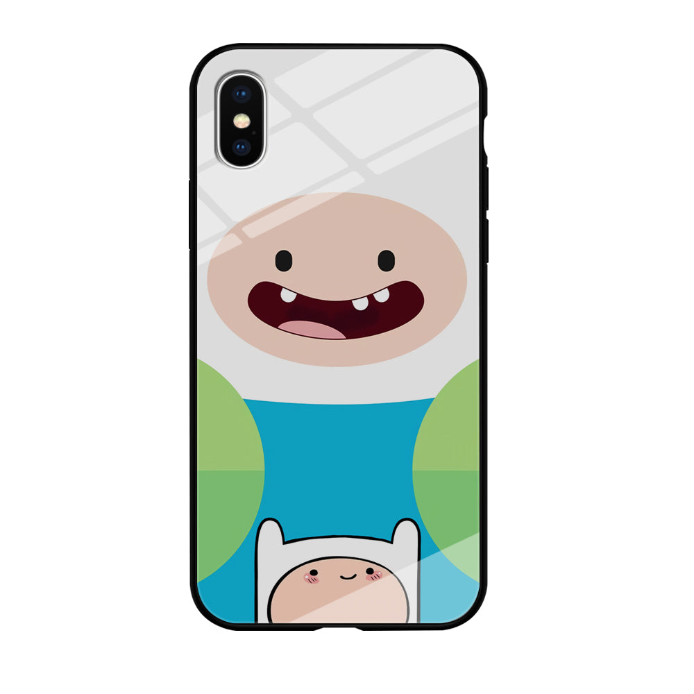 Fin Adventure Time Smiling Face iPhone XS Case