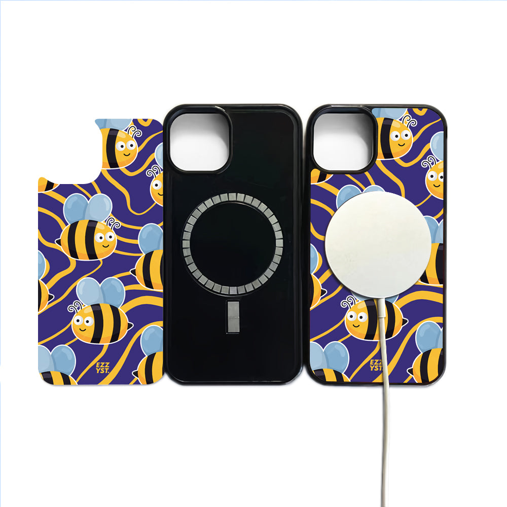 Funny Bugs Bee with a Sweet Smile Magsafe iPhone Case