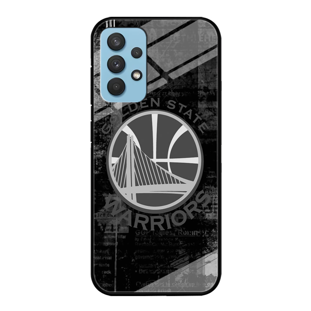 Golden State Warriors Grey Word Abstract Samsung Galaxy A32 Case