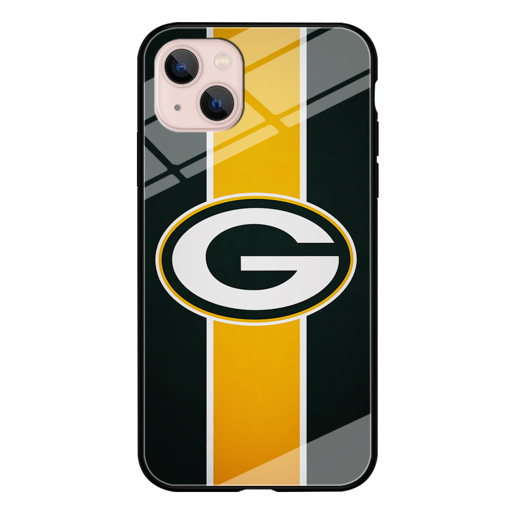 Green Bay Packers Yellow Stripe iPhone 15 Plus Case