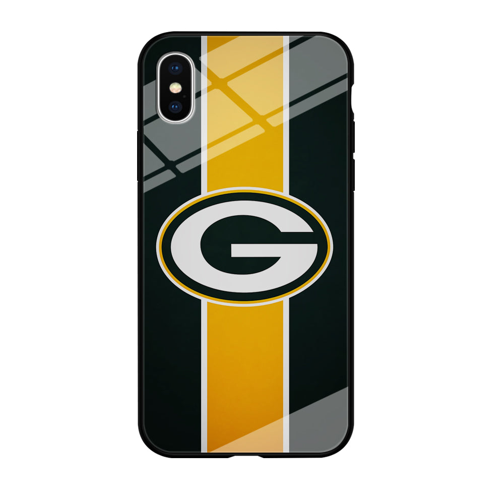 Green Bay Packers Yellow Stripe iPhone X Case
