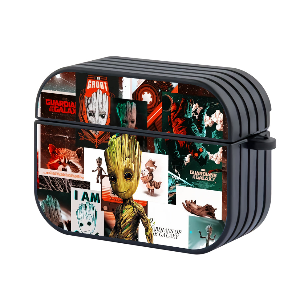 Groot Aesthetic Collage Hard Plastic Case Cover For Apple Airpods Pro - Ezzystore