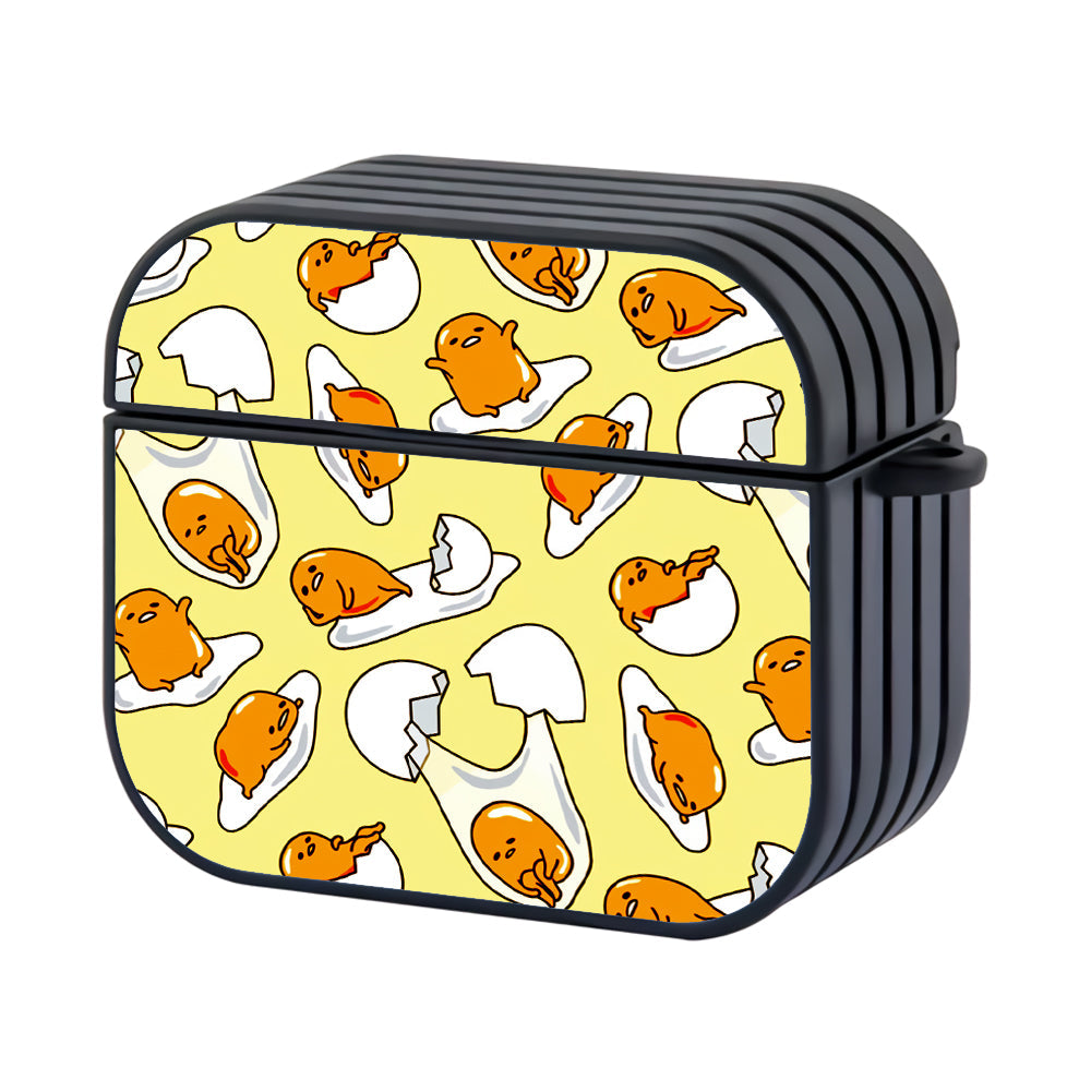 Gudetama Cracked Eggs Doodle Hard Plastic Case Cover For Apple Airpods 4 - Ezzystore
