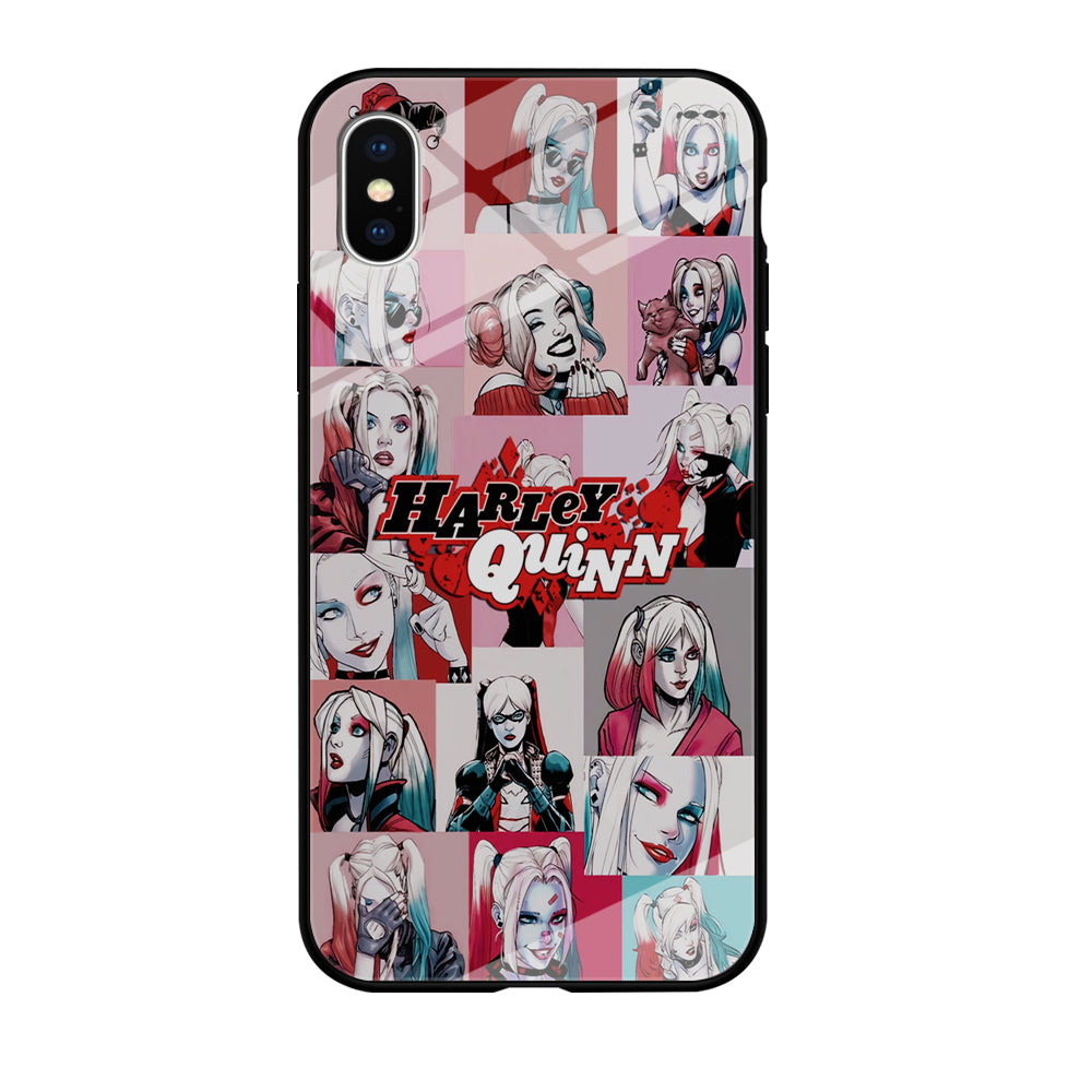 Harley Quinn Collage Of Expression iPhone X Case