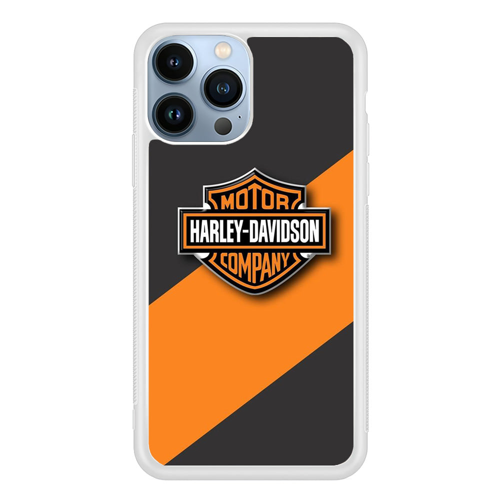 Harley Davidson Logo Stripe Yellow iPhone 15 Pro Max Case