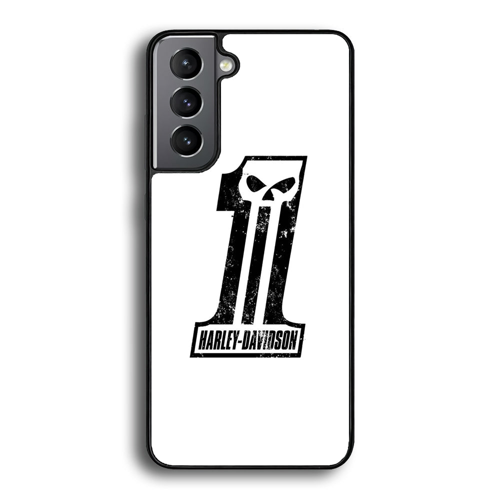 Harley Davidson White Number Skull Samsung Galaxy S24 Case - Ezzystore