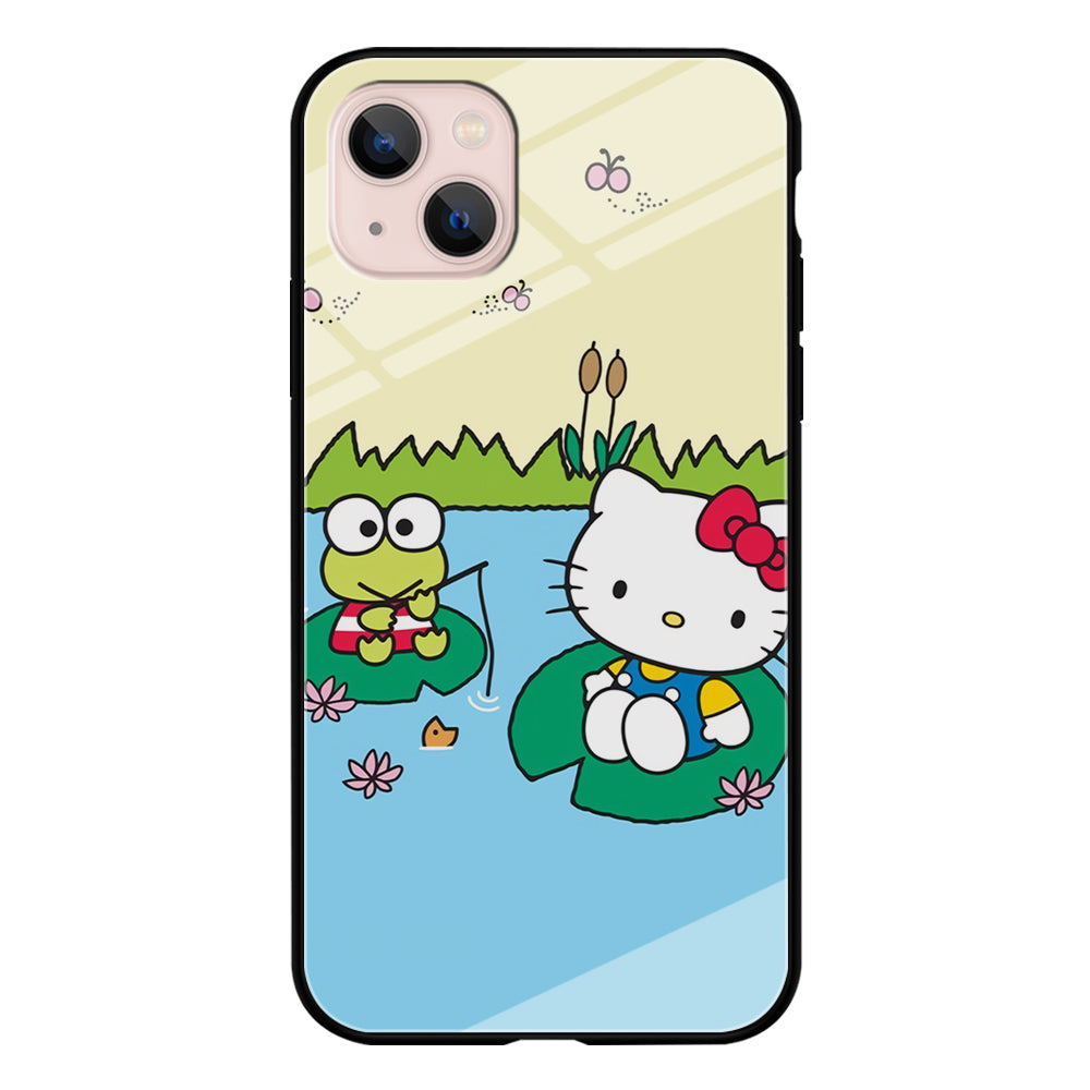 Hello Kitty Fishing With Keroppi iPhone 15 Plus Case
