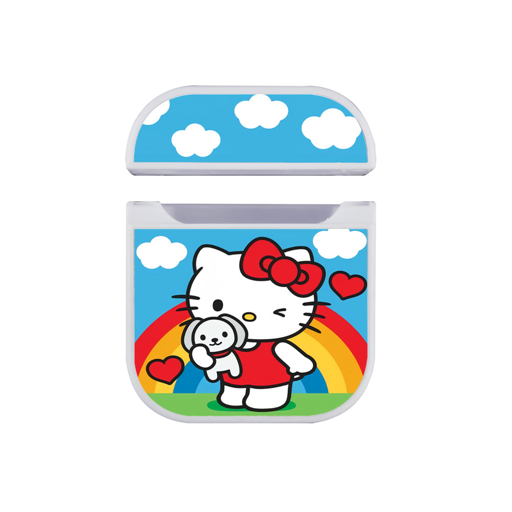 Hello Kitty Rainbow View Hard Plastic Case Cover For Apple Airpods