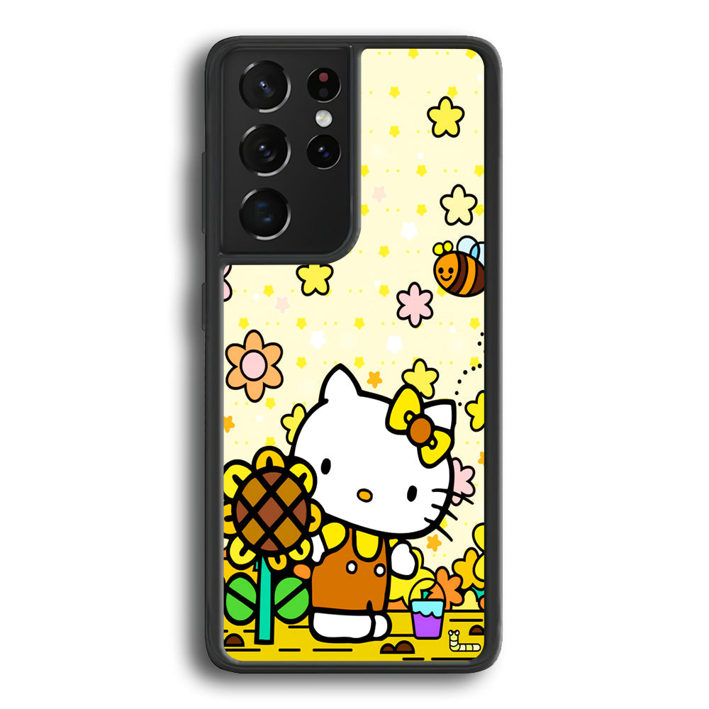 Hello Kitty Sun Flowers Samsung Galaxy S24 Ultra Case - Ezzystore