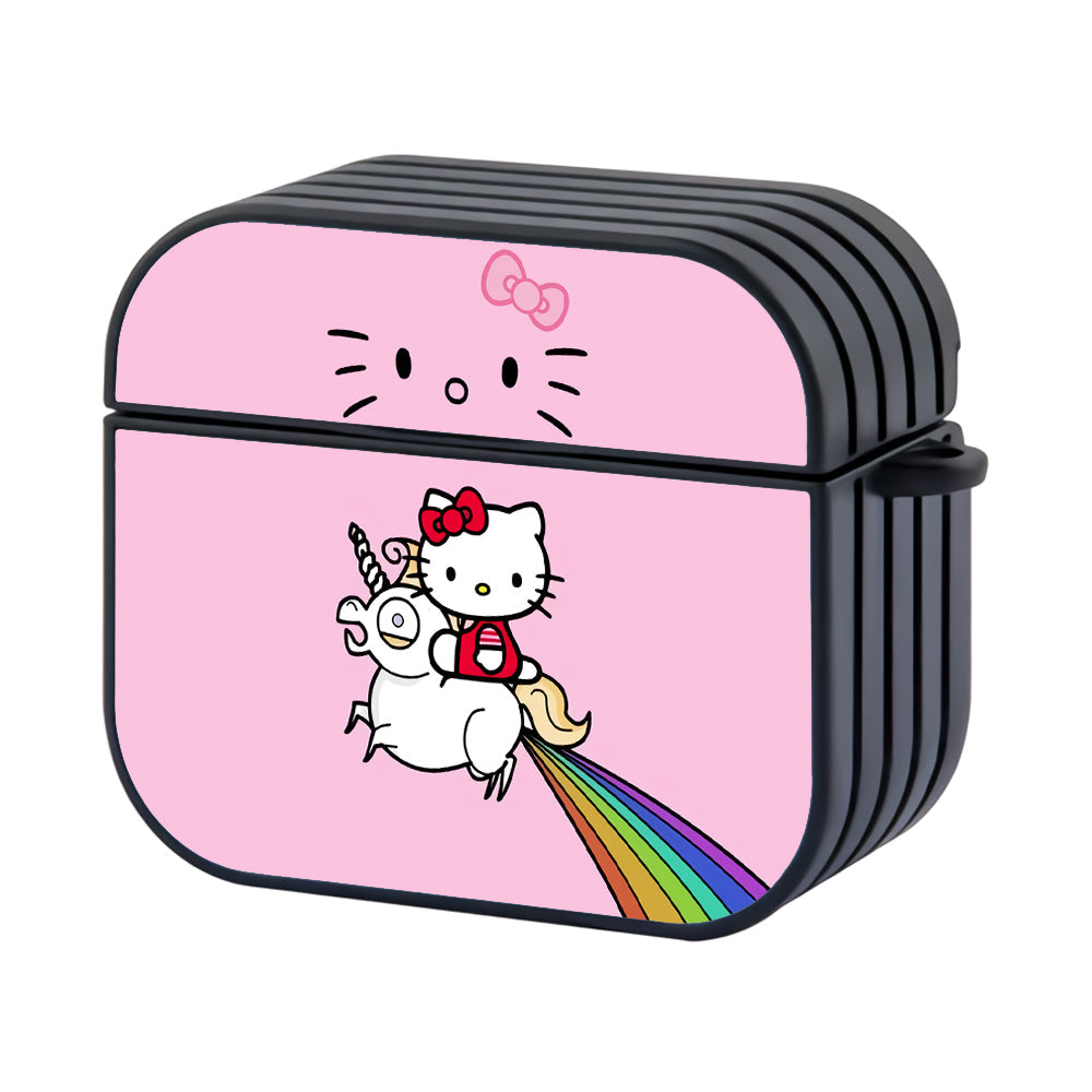 Hello Kitty Unicorn Rainbow Hard Plastic Case Cover For Apple Airpods 4 - Ezzystore