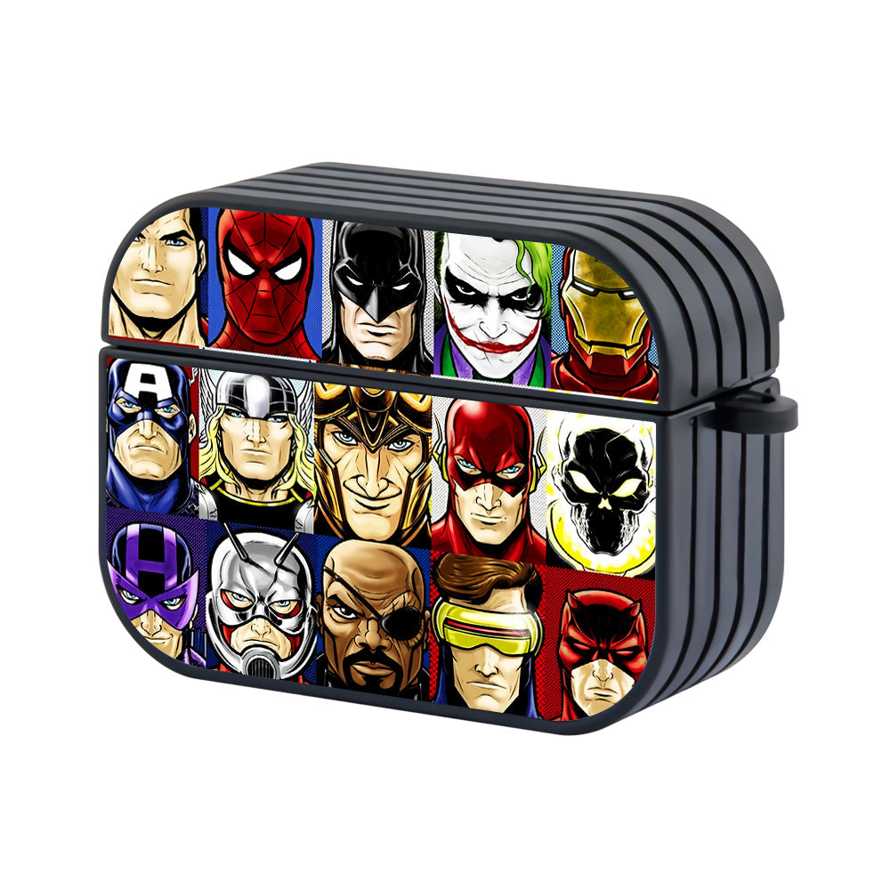 Hero Character Collage Hard Plastic Case Cover For Apple Airpods Pro 3 - Ezzystore