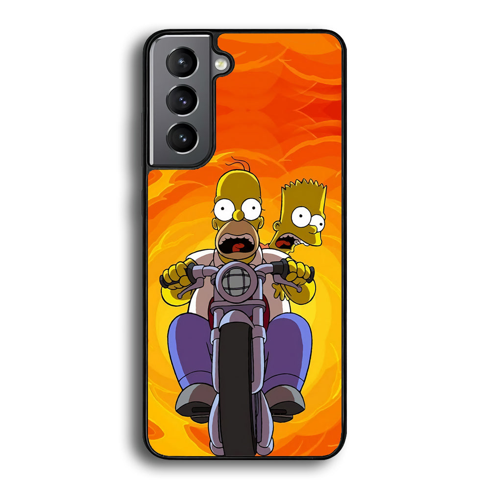 Homer and Bart Rider Samsung Galaxy S24 Case - Ezzystore
