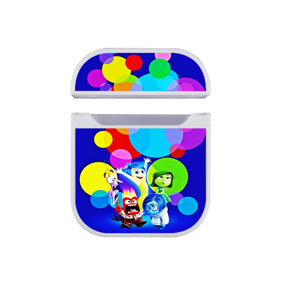 Inside Out Colorful Circle Hard Plastic Case Cover For Apple Airpods