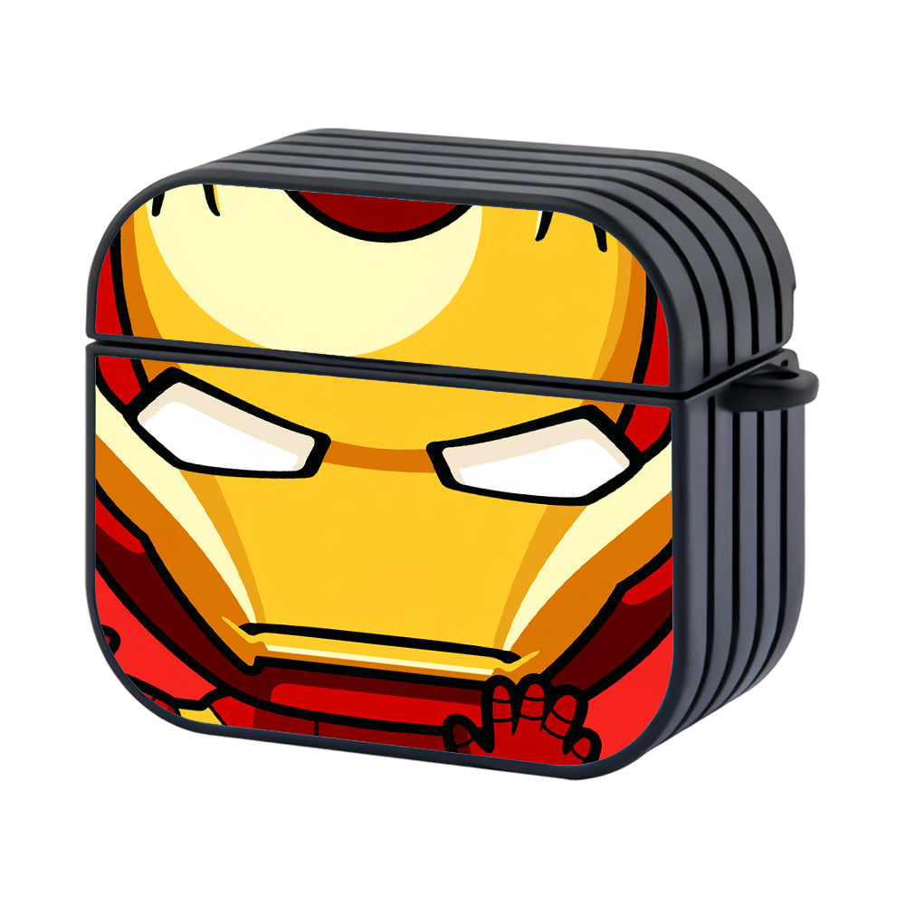 Ironman Face Of Action Figure Hard Plastic Case Cover For Apple Airpods 4 - Ezzystore