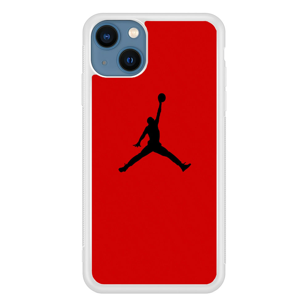 Jordan Red Simple iPhone 15 Plus Case
