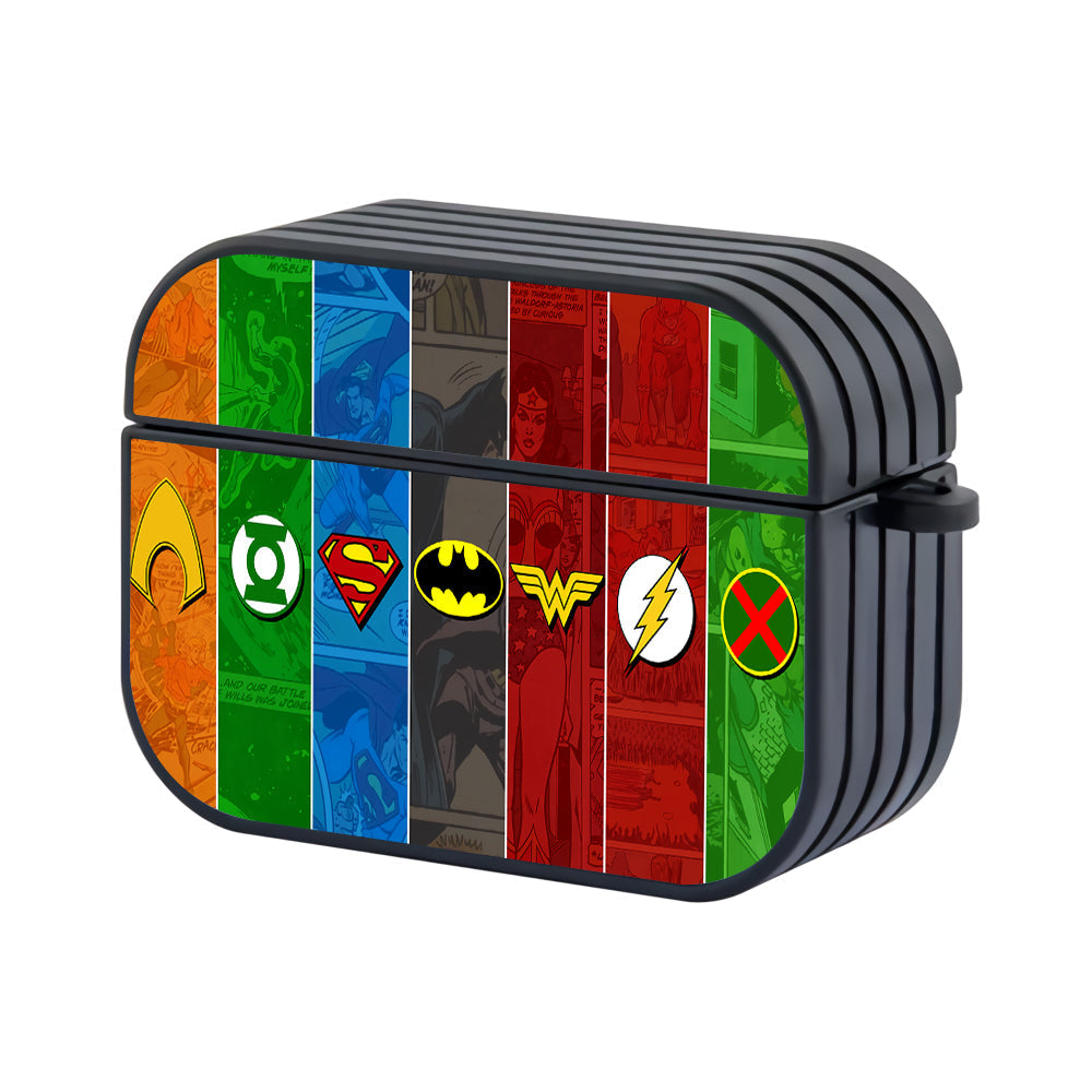 Justice League Logo Superhero Hard Plastic Case Cover For Apple Airpods Pro 3 - Ezzystore