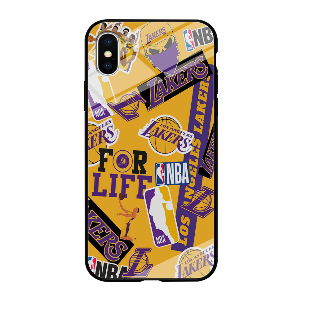 Los Angeles Lakers Word Of Pride Team iPhone X Case