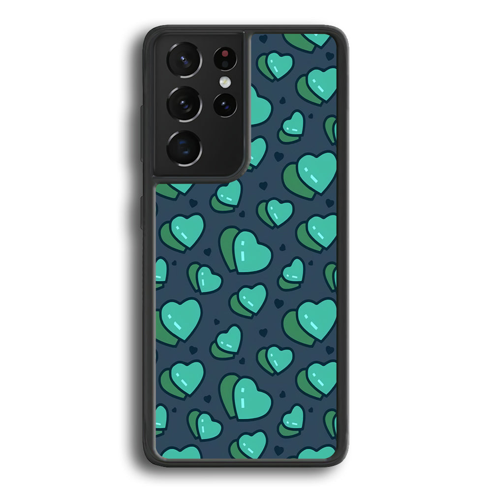 Love Green Doodle Samsung Galaxy S24 Ultra Case - Ezzystore