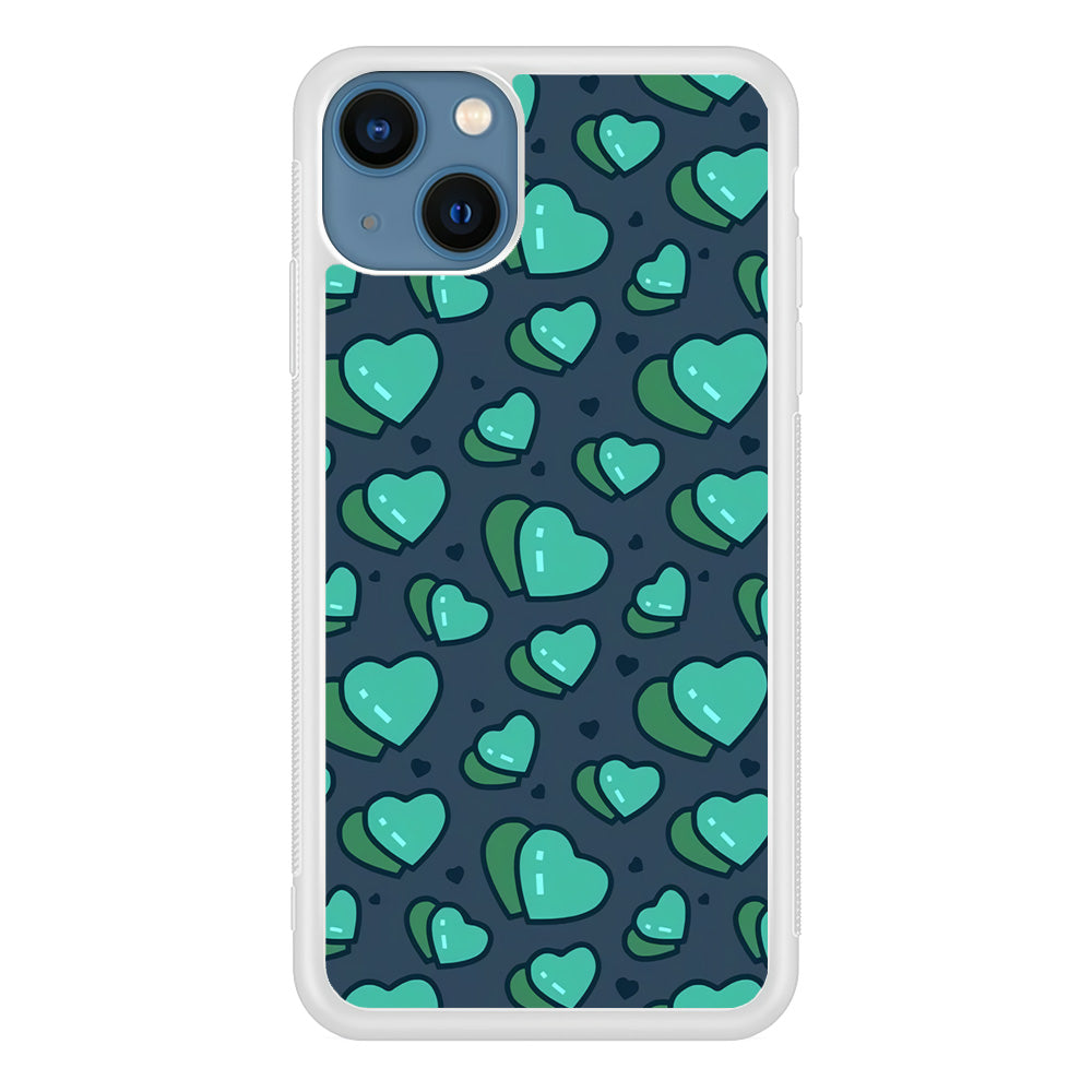 Love Green Doodle iPhone 14 Plus Case