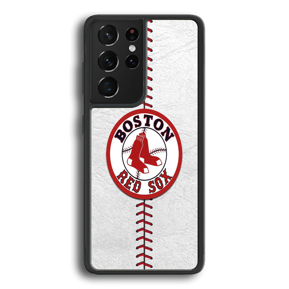 MLB Boston Red Sox Ball Skin Samsung Galaxy S24 Ultra Case - Ezzystore