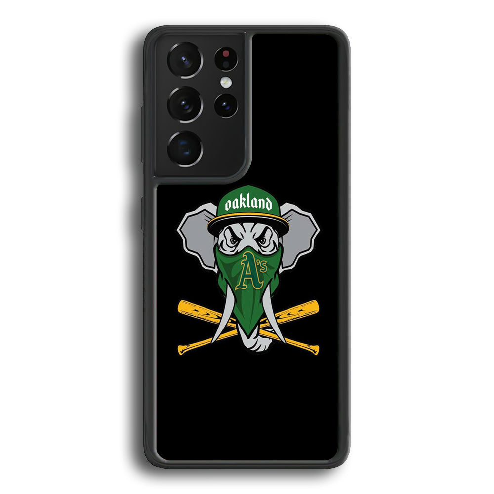 MLB Oakland Athletics Elephant Logo Samsung Galaxy S22 Ultra Case - Ezzystore