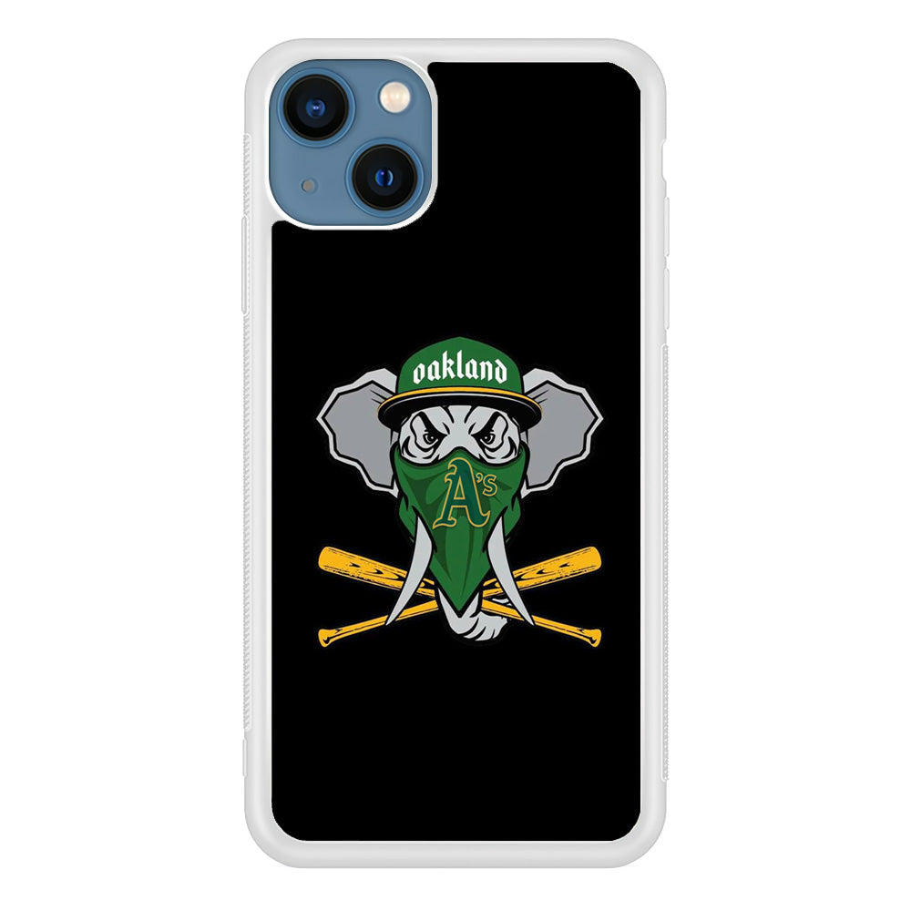 MLB Oakland Athletics Elephant Logo iPhone 15 Plus Case