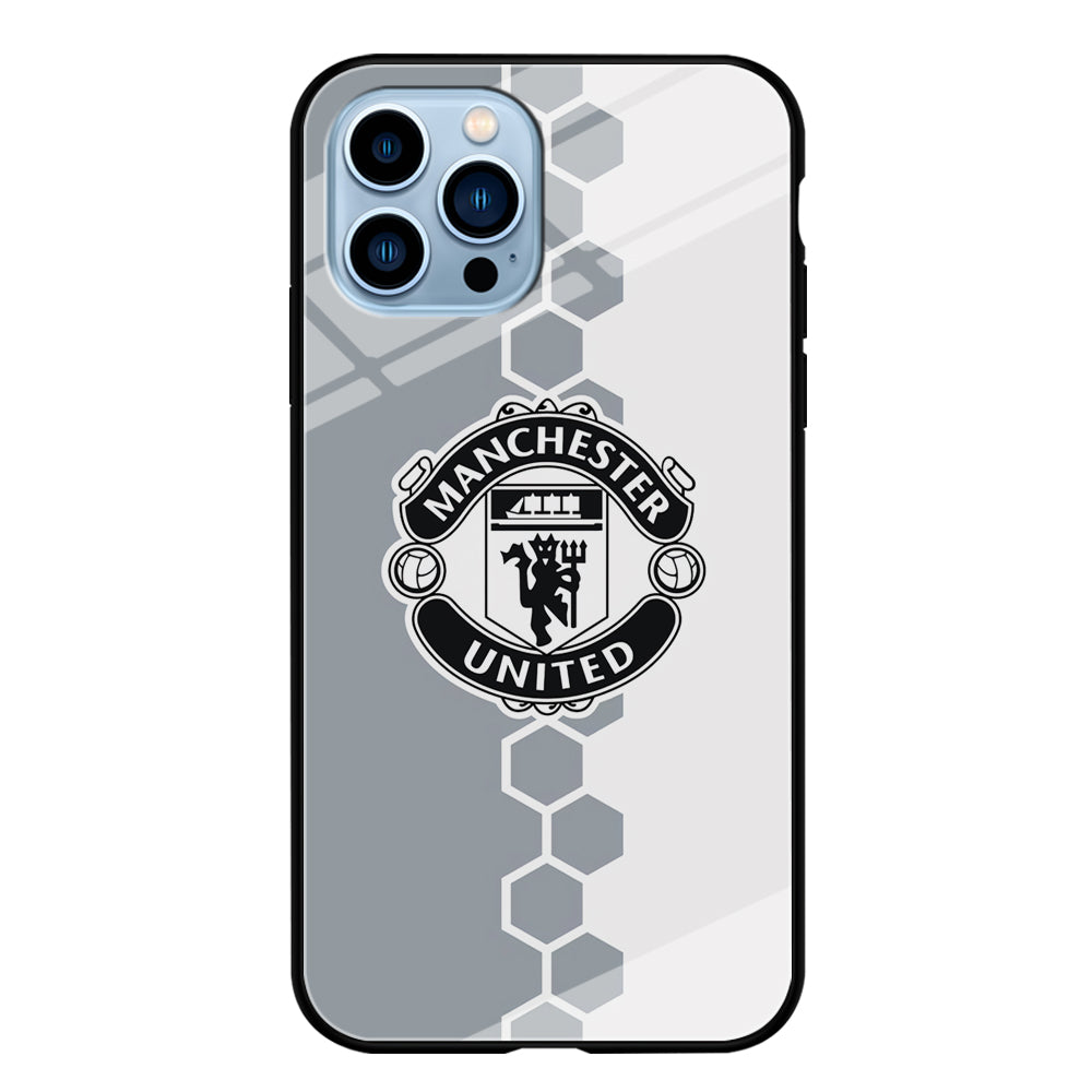 Manchester United Hexagon Pattern iPhone 14 Pro Max Case