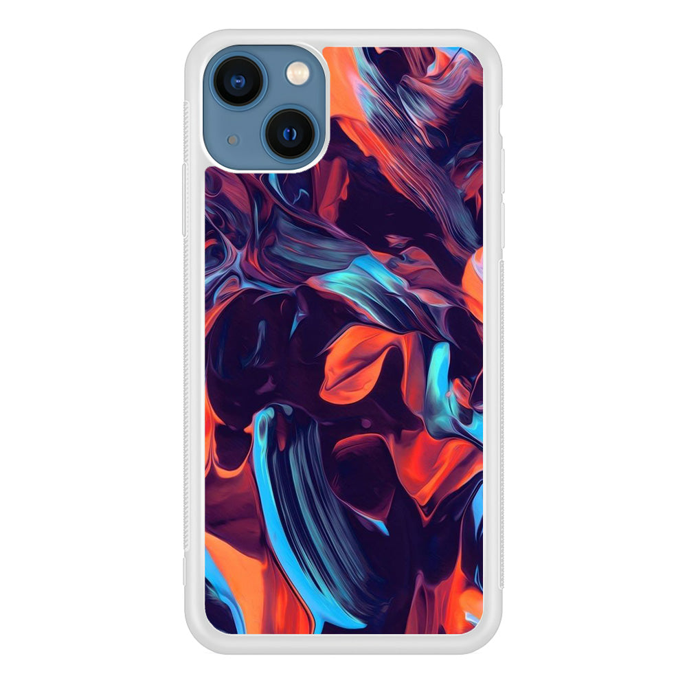 Marble Purple Orange And Blue Mixed iPhone 14 Case